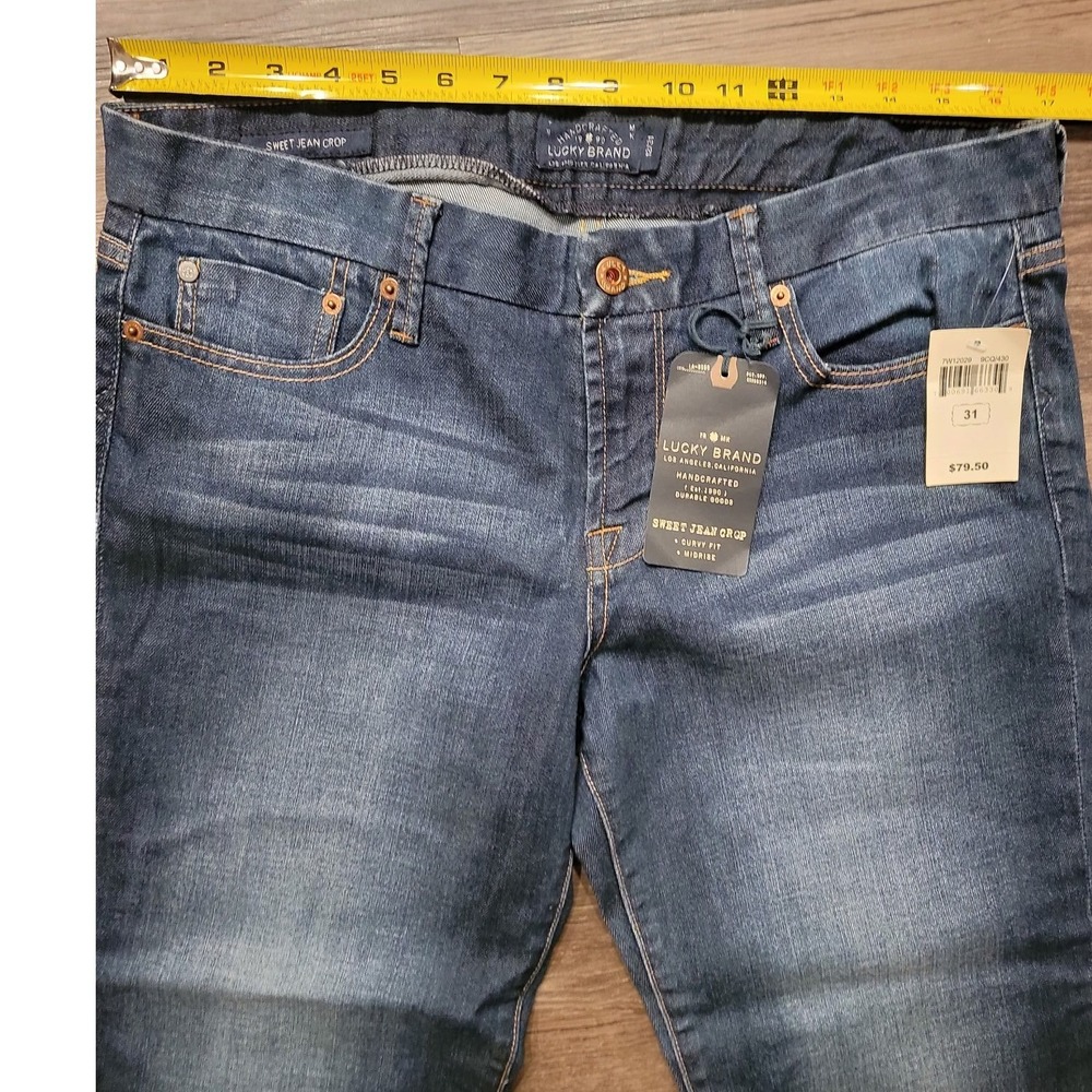 Lucky Brand Sweet Jean Crop Curvy Midrise Dark Wash‎ Jeans 12/31 7W12029